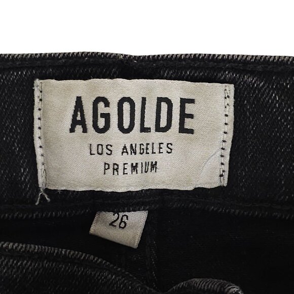 Womens 26 Black Grunge Skinny Jeans Emo Distressed Raw Hem Rocker Slim Casual - Picture 13 of 15